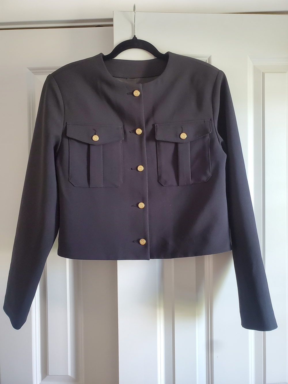 Abercrombie & Fitch Classic Women's Black Button-Front Jacket. Size M